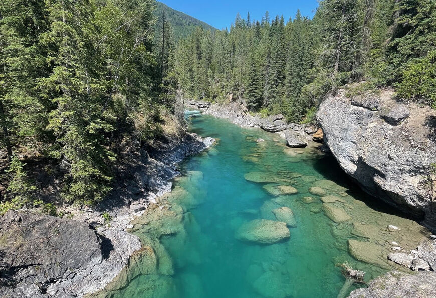Bull River scenery in the Kootenay Rockies